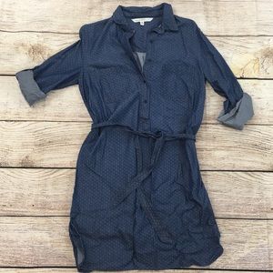 Max studio chambray half button up dress size Med